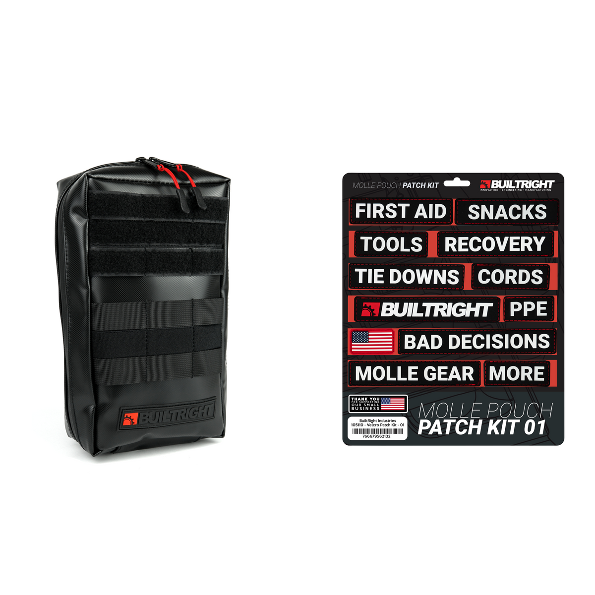 MOLLE Pouch - Black | Small (6"x10")