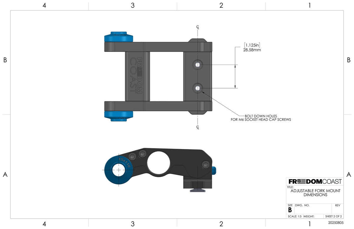 Freedom Coast Adjustable Fork Mount