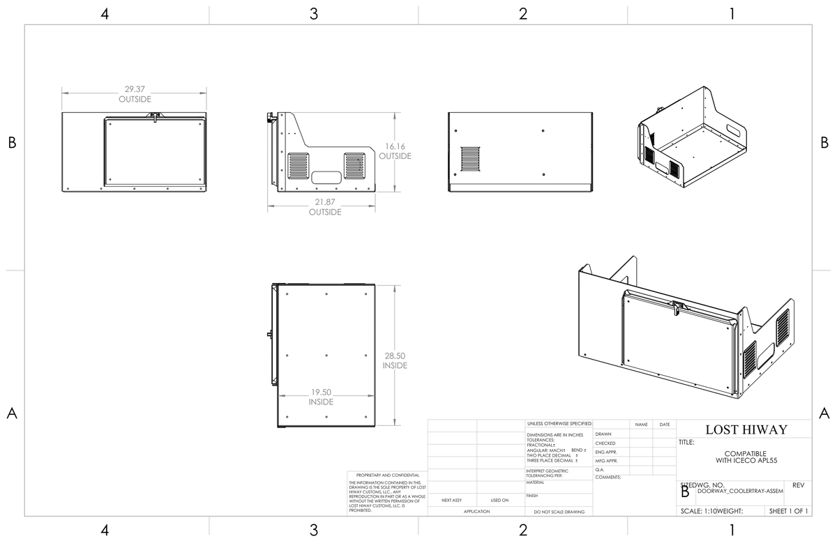 Doorway Cooler Tray