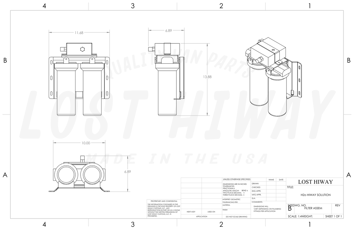 H20 Hiway Solution Water Filtration Kit