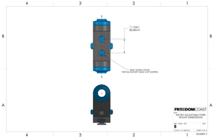 Freedom Coast Micro Adjustable Fork Mount